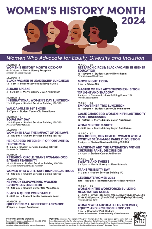 SIU Women's History Month Flyer