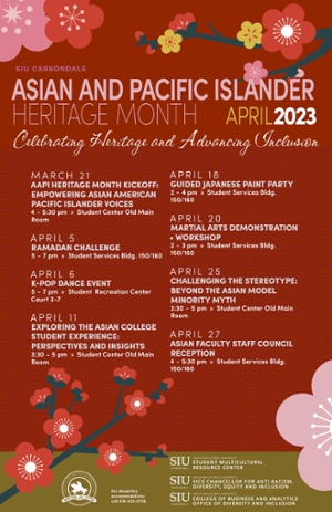 SIU Asian and Pacific Islander Heritage Month thumbnail flyer
