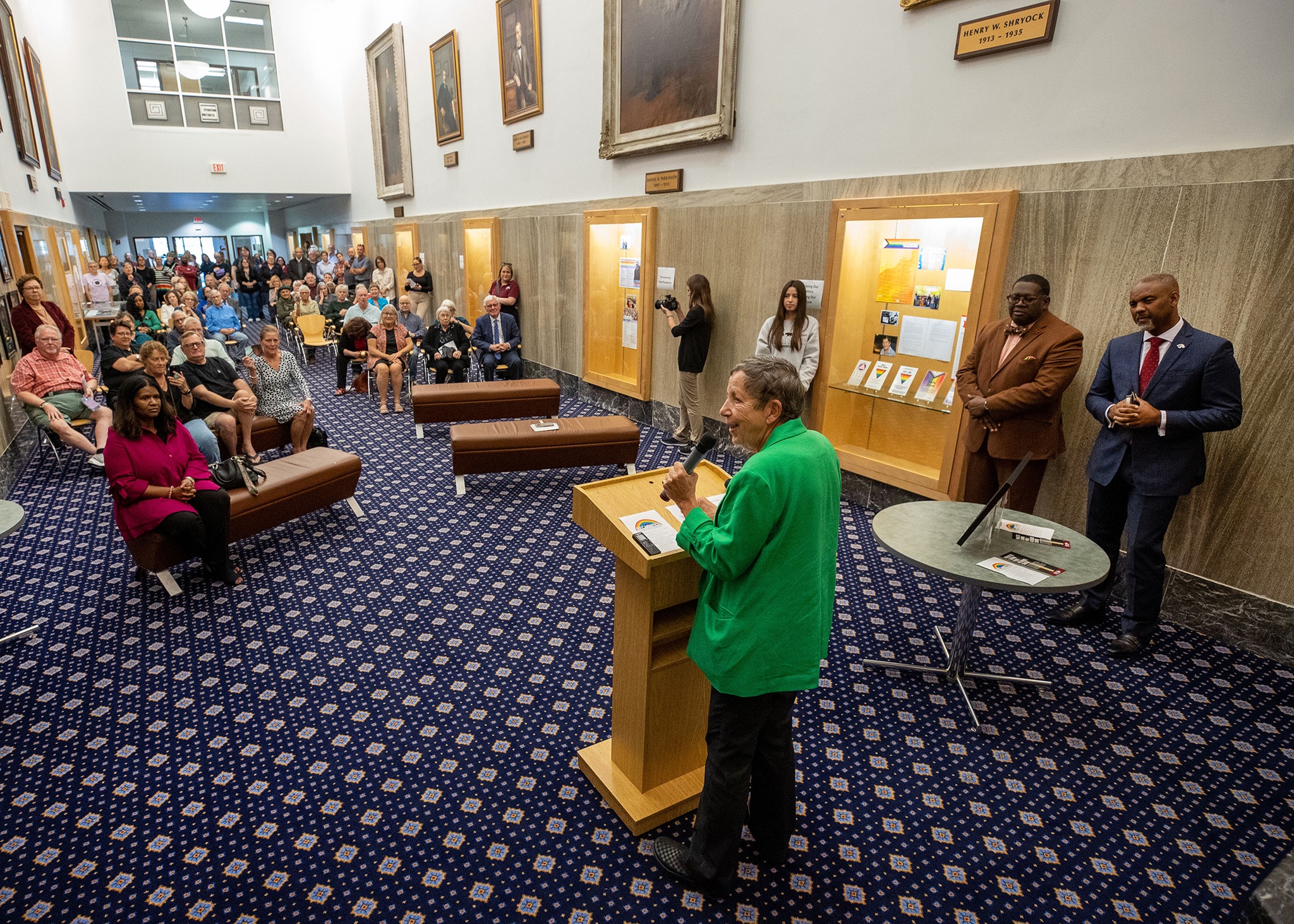Founder Paulette Curkin speaking about LGBTQ+ campus history